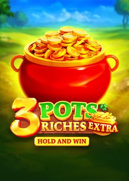 Vibrant and fortune-filled image of the 3 Pots Riches Extra game, highlighting the visually appealing pots of gold and other valuable symbols.
