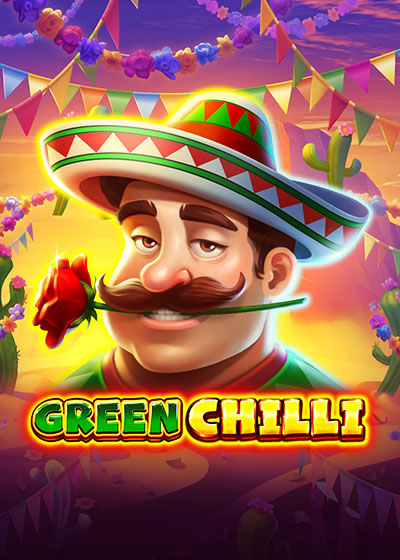 Spicy and flavorful image of the Green Chilli game, highlighting the bold and zesty theme with vibrant chili peppers and Mexican-inspired elements.