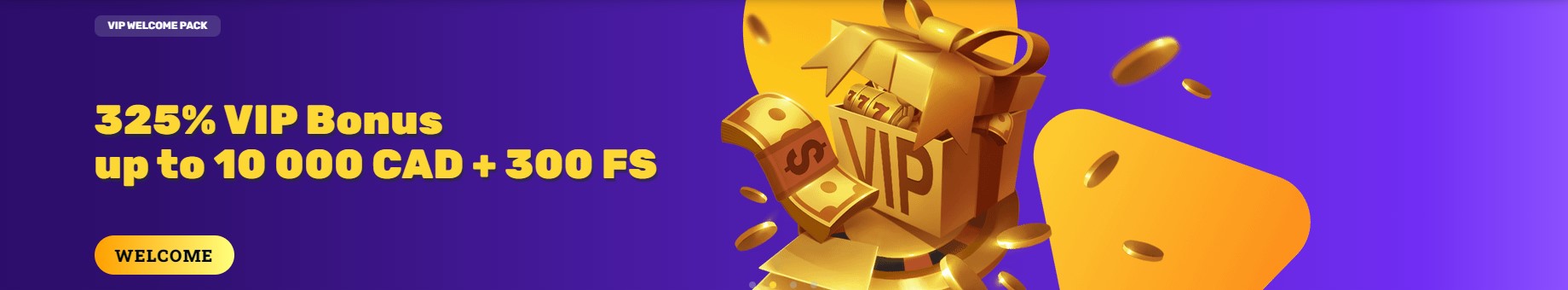 Sophisticated and exclusive main banner image for Rocket Play Casino, highlighting the casino's VIP welcome offer and presenting a premium, high-end gaming experience for discerning players.